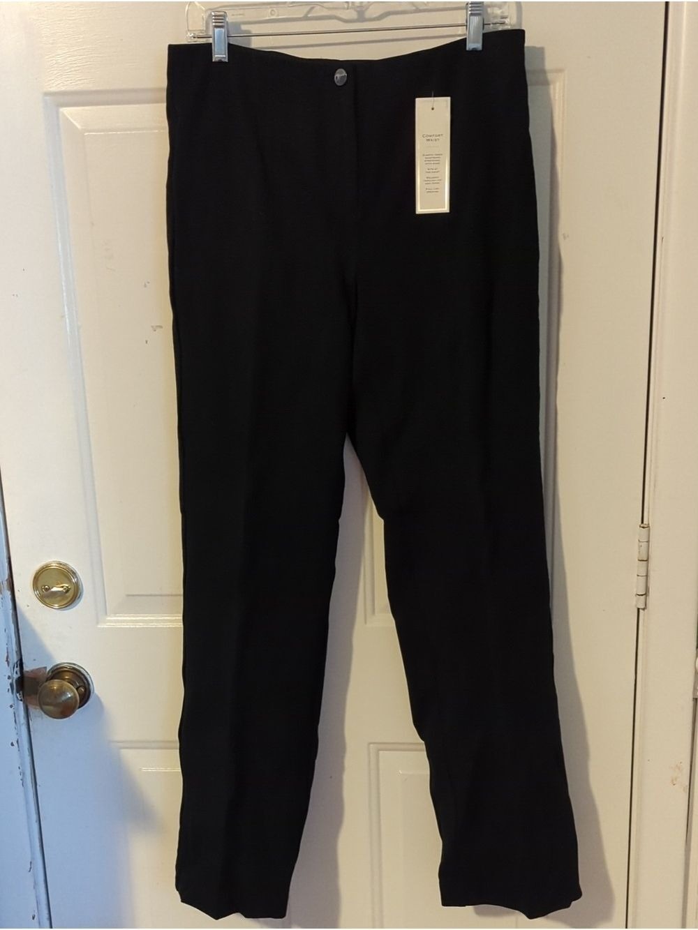 Charter Club Black Straight Leg Pants Women's Size 10